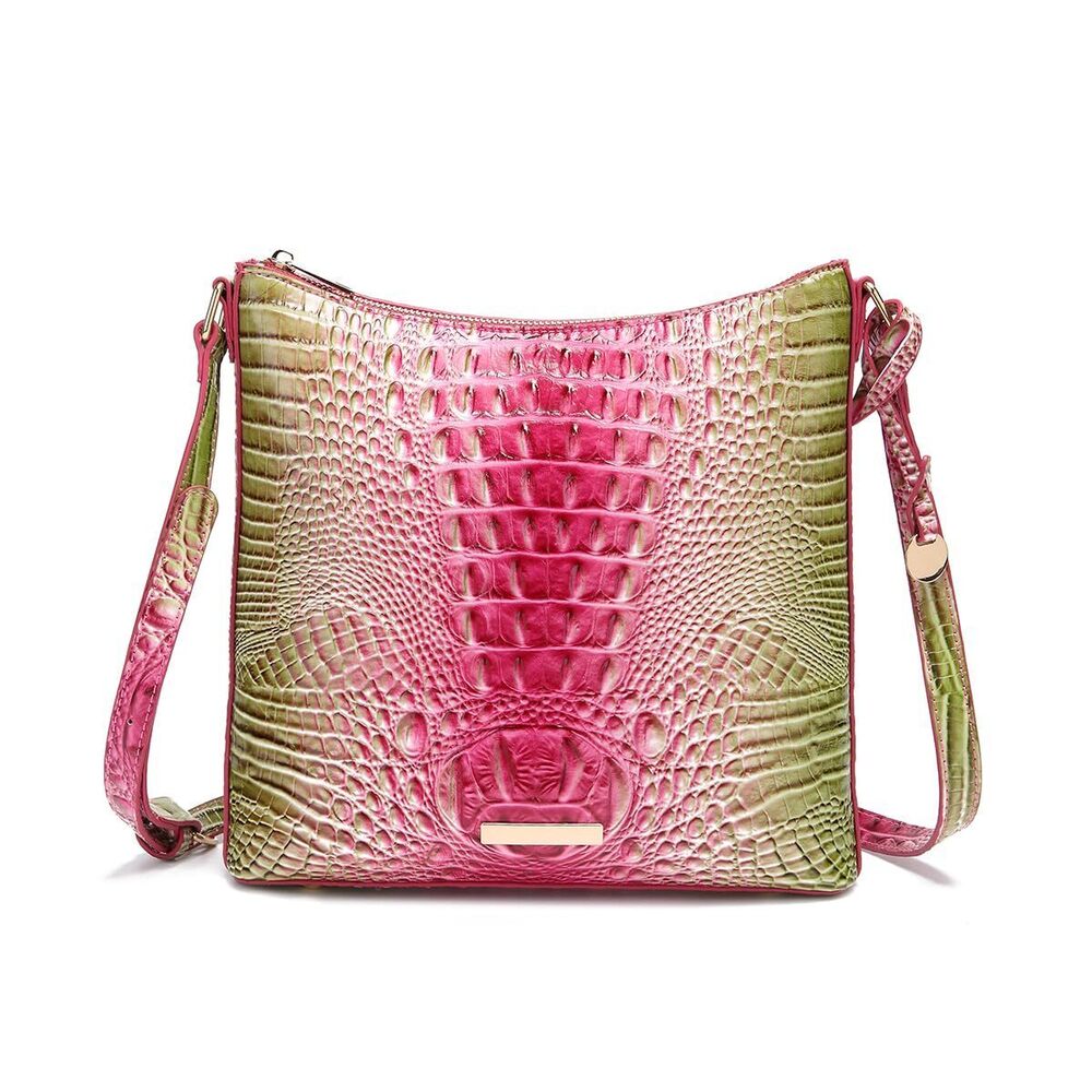 8313 Shoulder Crocodile Flat Handbags trendy Shoulder Bag Embossed Pattern